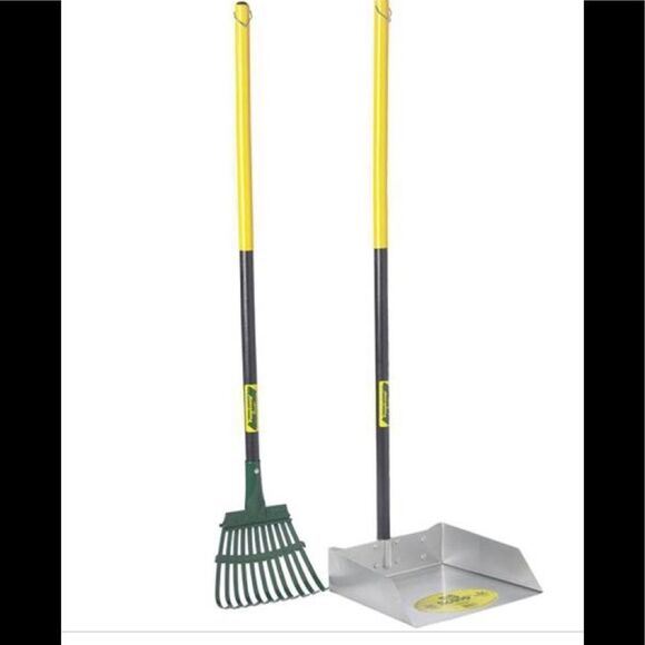 Dog pooper scooper set includes tray and rake - Picture 8 of 10